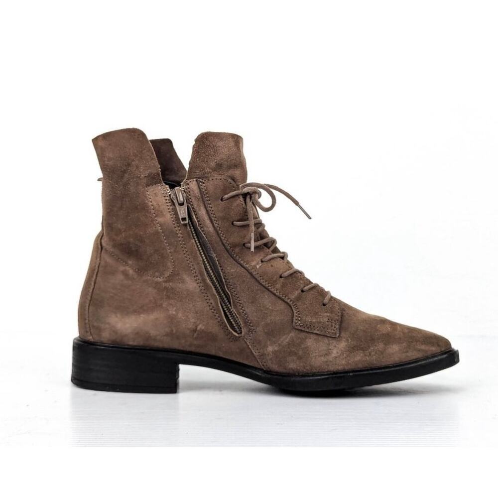 PAUL GREEN Bernadette Moto Combat Lace Up Mineral Nubuck Size 6
